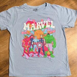 Marvel Mens Large T-Shirt Thor Iron Man Hulk Captain America Black Widow